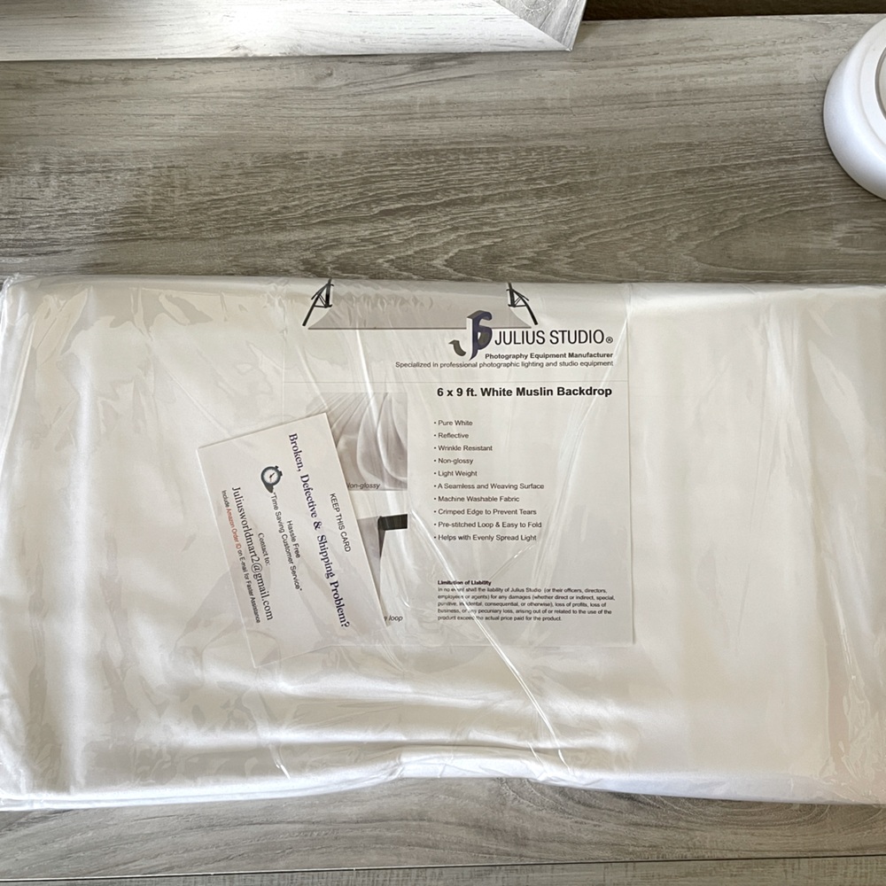 White Muslin Backdrop for Photos